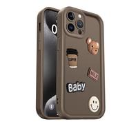 PanXCase Coque 3D Ourson pour Xiaomi 15T 5G Pro 5G | Étui Silicone Motif Ourson Sourire 3D, Cute, Protection Caméra, Housse pour Filles/Femmes, Antichoc, WineRed