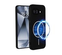 PanXCase Coque pour Google Pixel 9a - Étui Magnétique en Silicone, Souple Fine Antichoc Housse avec Doublure en Microfibre (Noir)
