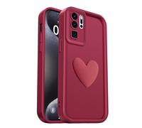 PanXCase Coque pour Huawei P30 Pro - Étui 3D Heart Désign Cute Silicone, Protection Caméra Filles Femmes Antichoc Anti-Rayures Housse (Wine Red)