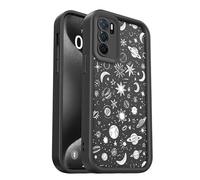 PanXCase Coque pour Oppo A16 / Oppo A16s / Oppo A54s - Étui Silicone Souple Fine Légère Elegant Désign, Protection Caméra Antichoc Anti-Rayures Mince Housse (Black,Planets)