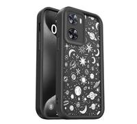 PanXCase Coque pour Oppo A57 4G / Oppo A57s 4G / Oppo A77 4G - Étui Silicone Souple Fine Légère Elegant Désign, Protection Caméra Antichoc Anti-Rayures Mince Housse (Black,Planets)