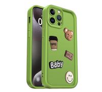 PanXCase Coque pour Oppo A6x 5G/4G / Oppo A6 4G - Étui 3D Ourson Sourire Motif Désign Cute Silicone, Protection Caméra Filles Femmes Antichoc Housse (Green)