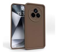 PanXCase Coque pour Realme 14 Pro Plus Pro+ - Étui Silicone Souple Fine Légère Elegant Désign, Protection Caméra Antichoc Anti-Rayures Mince Housse (Brun)