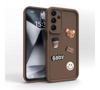 PanXCase Coque pour Samsung Galaxy A04s / A13 5G - Étui 3D Ourson Sourire Motif Désign Cute Silicone, Protection Caméra Filles Femmes Antichoc Housse (Brown)