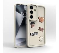 PanXCase Coque pour Samsung Galaxy A35 - Étui 3D Ourson Sourire Motif Désign Cute Silicone, Protection Caméra Filles Femmes Antichoc Housse (White)