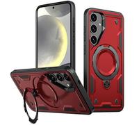 PanXCase Coque pour Samsung Galaxy A36 5G - Étui Armor Support 360° Métallique Anneau Magnétique Armée Antichoc Grade Militaire Protection Housse (Red)