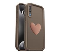 PanXCase Coque pour Samsung Galaxy A50 - Étui 3D Heart Désign Cute Silicone, Protection Caméra Filles Femmes Antichoc Anti-Rayures Housse (Brown)