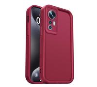 PanXCase Coque pour Xiaomi 12 / Xiaomi 12X / Xiaomi 12S - Étui Silicone Souple Fine Légère Elegant Désign, Protection Caméra Antichoc Anti-Rayures Mince Housse (Vin Rouge)