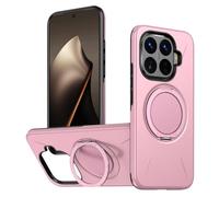 PanXCase Coque pour Xiaomi 15T Pro 5G avec Support - Étui Armor 360° Magnétique Anneau Militaire Antichoc Housse (Pink)
