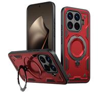 PanXCase Coque pour Xiaomi 17T Pro 5G - Étui Armor Support 360° Métallique Anneau Magnétique Armée Antichoc Grade Militaire Protection Housse (Red)