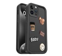 PanXCase Coque pour Xiaomi Redmi A1 4G / Redmi A2 4G - Étui 3D Ourson Sourire Motif Désign Cute Silicone, Protection Caméra Filles Femmes Antichoc Housse (Black)