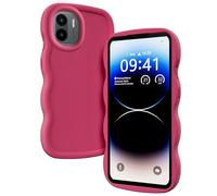 PanXCase Coque pour Xiaomi Redmi A1 4G / Redmi A2 4G - Étui Silicone Désign Ondulé Cute, Légère Fine Souple Femmes Filles Antichoc Anti-Rayure Bumper Housse (Rouge)