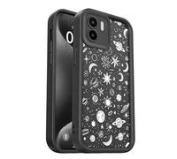 PanXCase Coque pour Xiaomi Redmi A1 4G / Redmi A2 4G - Étui Silicone Souple Fine Légère Elegant Désign, Protection Caméra Antichoc Anti-Rayures Mince Housse (Black,Planets)