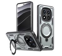 PanXCase Coque pour Xiaomi Redmi Note 14 Pro 4G - Étui Armor Support 360° Métallique Anneau Magnétique Armée Antichoc Grade Militaire Protection Housse (Grey)