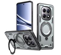 PanXCase Coque pour Xiaomi Redmi Note 15 5G / Note 15 4G / Poco M8 5G - Étui Armor Support 360° Métallique Anneau Magnétique Armée Antichoc Grade Militaire Protection Housse (Grey)