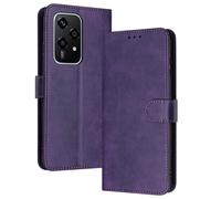 PanXCase Coque Rabat pour Honor 200 Lite - Étui PU Cuir Wallet, Support Magnétique Antichoc Anti-Empreintes Digitales Housse pour Porte Carte (Violet)