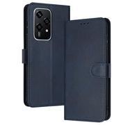PanXCase Coque Rabat pour Honor 200 Lite - Étui PU Cuir Wallet, Support Magnétique Antichoc Anti-Empreintes Digitales Housse pour Porte Carte (Bleu Foncé)