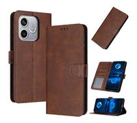 PanXCase Coque Rabat pour Honor 600 Lite - Étui PU Cuir Wallet, Support, Porte Carte, Magnétique Antichoc Housse (Brun)