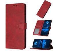 PanXCase Coque Rabat pour Honor 600 Pro - Étui PU Cuir Wallet, Support, Porte Carte, Magnétique Antichoc Housse (Rouge)