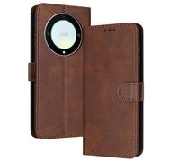 PanXCase Coque Rabat pour Honor Magic 6 Pro / Magic6 Pro - Étui PU Cuir Wallet, Support Magnétique Antichoc Anti-Empreintes Digitales Housse pour Porte Carte (Brun)