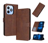 PanXCase Coque Rabat pour Honor X8d 4G - Étui PU Cuir Wallet, Support, Porte Carte, Magnétique Antichoc Housse (Brun)