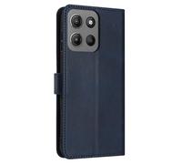 PanXCase Coque Rabat pour Motorola Edge 60 Fusion - Étui PU Cuir Wallet, Support Magnétique Antichoc Anti-Empreintes Digitales Housse pour Porte Carte (Bleu Foncé)