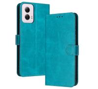 PanXCase Coque Rabat pour Motorola Moto E14 / G04 / G04s / G24 - Étui PU Cuir Wallet, Support Magnétique Antichoc Anti-Empreintes Digitales Housse pour Porte Carte (Vert)