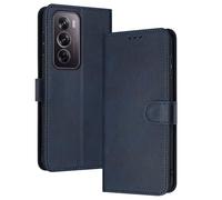 PanXCase Coque Rabat pour Oppo Reno 12 Pro - Étui PU Cuir Wallet, Support Magnétique Antichoc Anti-Empreintes Digitales Housse pour Porte Carte (Bleu Foncé)