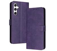PanXCase Coque Rabat pour Samsung Galaxy S25 Plus/Samsung Galaxy S24 Plus - Étui PU Cuir Wallet, Support Magnétique Antichoc Anti-Empreintes Digitales Housse pour Porte Carte (Violet)