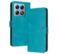 PanXCase Coque Rabat pour Xiaomi 14T - Étui PU Cuir Wallet, Support Magnétique Antichoc Anti-Empreintes Digitales Housse pour Porte Carte (Vert)