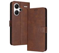PanXCase Coque Rabat pour Xiaomi Redmi Note 13 Pro Plus 5G / Pro+ 5G - Étui PU Cuir Wallet, Support Magnétique Antichoc Anti-Empreintes Digitales Housse pour Porte Carte (Brun)