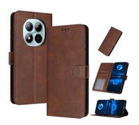 PanXCase Coque Rabat pour Xiaomi Redmi Note 15 Pro 5G - Étui PU Cuir Wallet, Support, Porte Carte, Magnétique Antichoc Housse (Brun)