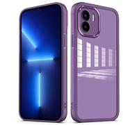 PanXCase Coque Tansparente pour Xiaomi Redmi A2 4G / Xiaomi Redmi A1 4G - Étui Clear avec Lens Protector Légère Souple Fine Antichoc Anti-Rayures Protection Caméra Housse (Violet)