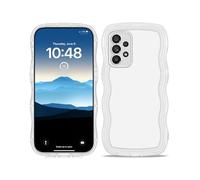 PanXCase Coque Transparente pour Samsung Galaxy A53 - Étui Cute Vague Souple Léger Fine Souple Filles Femmes Antichoc Antidérapant Bumper Housse (Blanc)