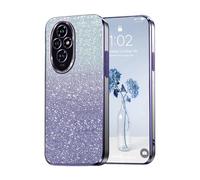 PanXCase Paillettes Coque pour Honor 200 - Étui Transparente Glitter Dessin Élégant Souple Ultra Fine Fille Femme Légère Antichoc Housse (Violet)