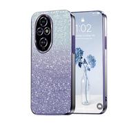 PanXCase Paillettes Coque pour Honor 200 Pro - Étui Transparente Glitter Dessin Élégant Souple Ultra Fine Fille Femme Légère Antichoc Housse (Violet)