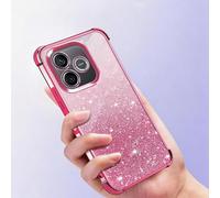 PanXCase Paillettes Coque pour Honor 600 Lite - Étui Transparente Glitter Dessin Élégant Souple Ultra Fine Fille Femme Légère Antichoc Housse (Rose)