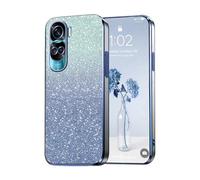 PanXCase Paillettes Coque pour Honor 90 Lite - Étui Transparente Glitter Dessin Élégant Souple Ultra Fine Fille Femme Légère Antichoc Housse (Bleu)