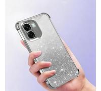 PanXCase Paillettes Coque pour Oppo A6x 5G 4G / Oppo A6 5G 4G - Étui Transparente Glitter Dessin Élégant Souple Ultra Fine Fille Femme Légère Antichoc Housse (Gris)