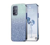 PanXCase Paillettes Coque pour Oppo A74 5G / Oppo A54 5G - Étui Transparente Glitter Dessin Élégant Souple Ultra Fine Fille Femme Légère Antichoc Housse (Bleu)