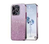 PanXCase Paillettes Coque pour Realme C53 / Realme Note 50 / Realme C51 - Étui Transparente Glitter Dessin Élégant Souple Ultra Fine Fille Femme Légère Antichoc Housse (Rose)