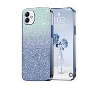 PanXCase Paillettes Coque pour Samsung Galaxy A04 4G - Étui Transparente Glitter Dessin Élégant Souple Ultra Fine Fille Femme Légère Antichoc Housse (Bleu)