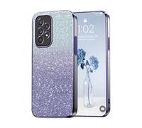 PanXCase Paillettes Coque pour Samsung Galaxy A33 5G - Étui Transparente Glitter Dessin Élégant Souple Ultra Fine Fille Femme Légère Antichoc Housse (Violet)
