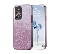 PanXCase Paillettes Coque pour Samsung Galaxy A33 5G - Étui Transparente Glitter Dessin Élégant Souple Ultra Fine Fille Femme Légère Antichoc Housse (Rose)