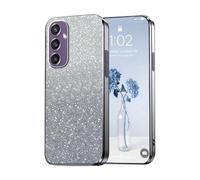 PanXCase Paillettes Coque pour Samsung Galaxy S25 5G - Étui Transparente Glitter Dessin Élégant Souple Ultra Fine Fille Femme Légère Antichoc Housse (Gris)