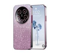 PanXCase Paillettes Coque pour Xiaomi 14 Ultra - Étui Transparente Glitter Dessin Élégant Souple Ultra Fine Fille Femme Légère Antichoc Housse (Rose)