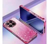PanXCase Paillettes Coque pour Xiaomi 17T Pro 5G - Étui Transparente Glitter Dessin Élégant Souple Ultra Fine Fille Femme Légère Antichoc Housse (Rose)