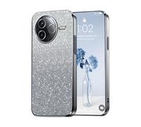 PanXCase Paillettes Coque pour Xiaomi Poco F7 Pro - Étui Transparente Glitter Dessin Élégant Souple Ultra Fine Fille Femme Légère Antichoc Housse (Gris)