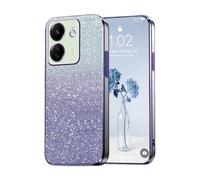 PanXCase Paillettes Coque pour Xiaomi Redmi 13C 4G / Poco C65 - Étui Transparente Glitter Dessin Élégant Souple Ultra Fine Fille Femme Légère Antichoc Housse (Violet)