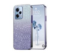 PanXCase Paillettes Coque pour Xiaomi Redmi Note 12 Pro 5G - Étui Transparente Glitter Dessin Élégant Souple Ultra Fine Fille Femme Légère Antichoc Housse (Violet)